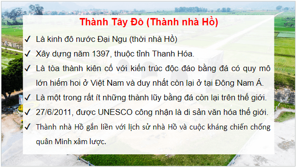 Giáo án điện tử Lịch Sử 7 Cánh diều Bài 18: Nhà Hồ và cuộc kháng chiến chống quân Minh xâm lược (1400-1407) | PPT Lịch Sử 7