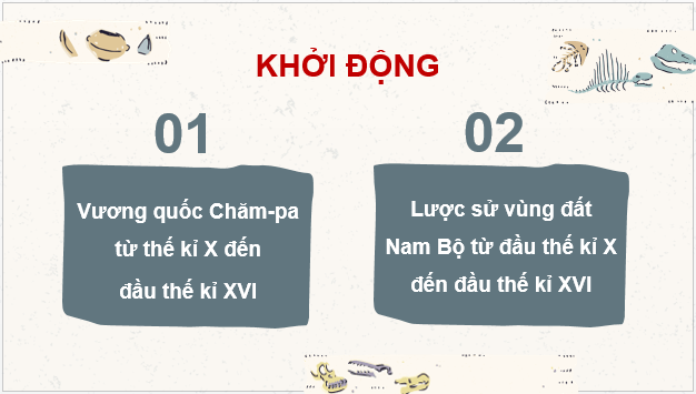 Giáo án điện tử Lịch Sử 7 Kết nối tri thức Bài 18: Vương quốc Chăm-pa và vùng đất Nam Bộ từ đầu thế kỉ X đến thế kỉ XVI | PPT Lịch Sử 7