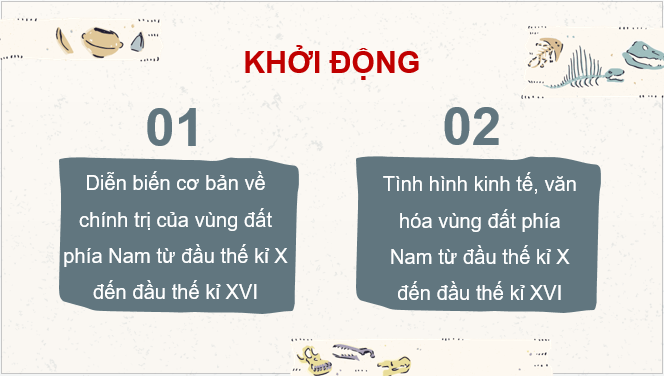 Giáo án điện tử Lịch Sử 7 Chân trời sáng tạo Bài 21: Vùng đất phía nam từ đầu thế kỉ X đến đầu thế kì XVI | PPT Lịch Sử 7