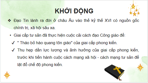 Giáo án điện tử Lịch Sử 7 Cánh diều Bài 4: Phong trào cải cách tôn giáo | PPT Lịch Sử 7