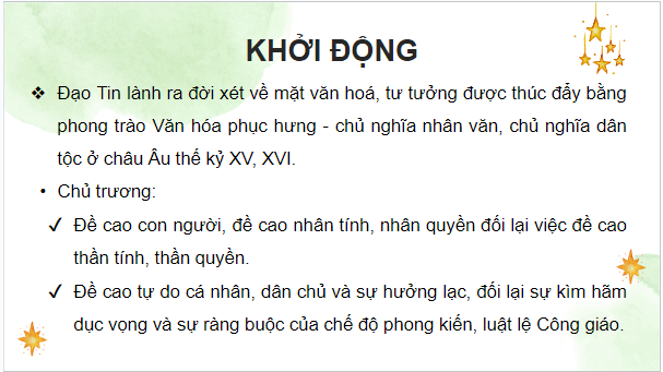 Giáo án điện tử Lịch Sử 7 Cánh diều Bài 4: Phong trào cải cách tôn giáo | PPT Lịch Sử 7