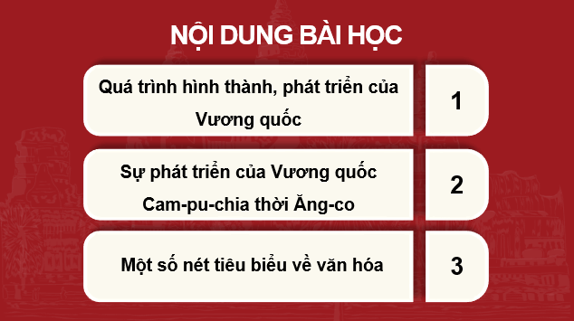 Giáo án điện tử Lịch Sử 7 Kết nối tri thức Bài 8: Vương quốc Cam-pu-chia | PPT Lịch Sử 7