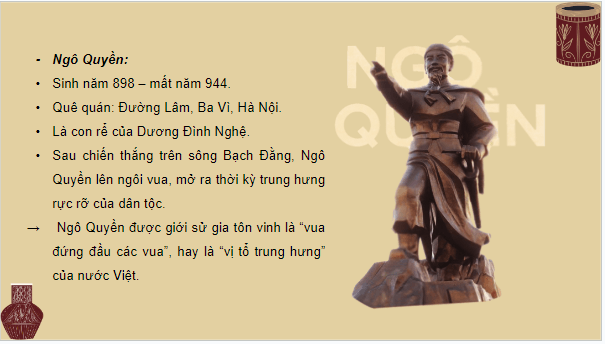 Giáo án điện tử Lịch Sử 7 Kết nối tri thức Bài 9: Đất nước buổi đầu độc lập (939 - 967) | PPT Lịch Sử 7