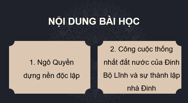 Giáo án điện tử Lịch Sử 7 Kết nối tri thức Bài 9: Đất nước buổi đầu độc lập (939 - 967) | PPT Lịch Sử 7