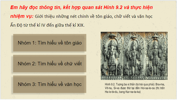 Giáo án điện tử Lịch Sử 7 Cánh diều Bài 9: Văn hóa Ấn Độ thời phong kiến | PPT Lịch Sử 7