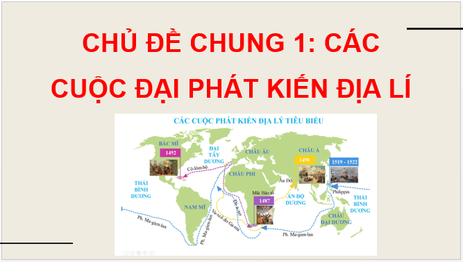 Giáo án điện tử Lịch Sử 7 Chân trời sáng tạo Chủ đề chung 1: Các cuộc đại phát kiến địa lí thế kỉ XV – XVI | PPT Lịch Sử 7