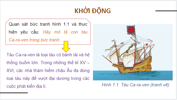 Giáo án điện tử Lịch Sử 7 Cánh diều Chủ đề chung 1: Các cuộc đại phát kiến địa lí thế kỉ XV – XVI | PPT Lịch Sử 7