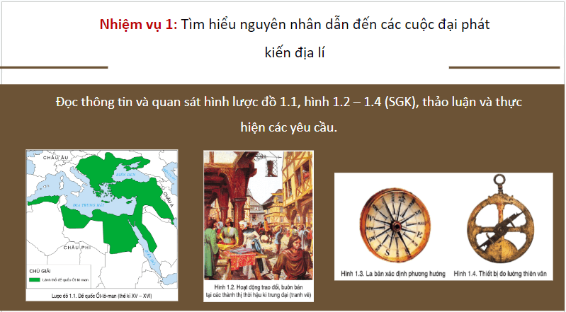 Giáo án điện tử Lịch Sử 7 Cánh diều Chủ đề chung 1: Các cuộc đại phát kiến địa lí thế kỉ XV – XVI | PPT Lịch Sử 7