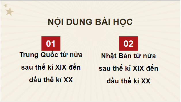 Giáo án điện tử Lịch Sử 8 Kết nối tri thức Bài 14: Trung Quốc và Nhật Bản từ nửa sau thế kỉ XIX đến đầu thế kỉ XX | PPT Sử 8