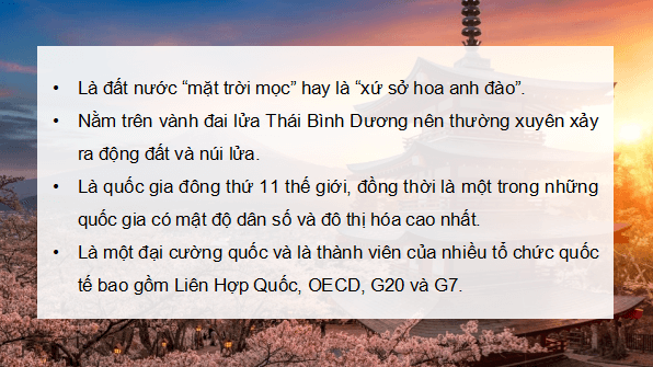 Giáo án điện tử Lịch Sử 8 Chân trời sáng tạo Bài 16: Nhật Bản | PPT Sử 8