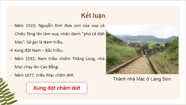 Giáo án điện tử Lịch Sử 8 Chân trời sáng tạo Bài 4: Xung đột Nam - Bắc triều và Trịnh Nguyễn | PPT Sử 8