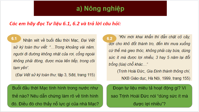 Giáo án điện tử Lịch Sử 8 Chân trời sáng tạo Bài 6: Kinh tế, văn hoá và tôn giáo ở Đại Việt trong các thế kỉ XVI - XVIII | PPT Sử 8