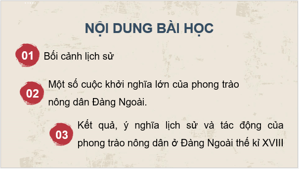 Giáo án điện tử Lịch Sử 8 Kết nối tri thức Bài 7: Khởi nghĩa nông dân ở đàng ngoài thế kỉ XVIII | PPT Sử 8