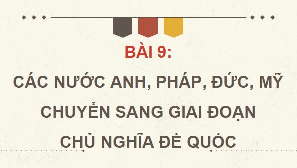 Giáo án điện tử Lịch Sử 8 Chân trời sáng tạo Bài 9: Các nước Anh, Pháp, Đức, Mỹ chuyển sang giai đoạn chủ nghĩa đế quốc | PPT Sử 8