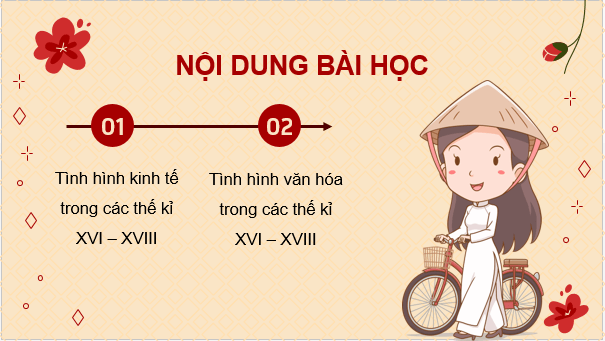 Giáo án điện tử Lịch Sử 8 Kết nối tri thức Bài 9: Tình hình kinh tế, văn hoá, tôn giáo trong các thế kỉ XVI - XVIII | PPT Sử 8