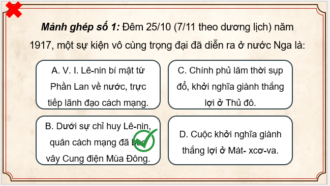 Giáo án điện tử Lịch Sử 9 Cánh diều Bài 1: Nước Nga và Liên Xô từ năm 1918 đến năm 1945 | PPT Lịch Sử 9