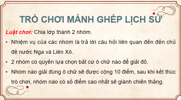 Giáo án điện tử Lịch Sử 9 Chân trời sáng tạo Bài 1: Nước Nga và Liên Xô từ năm 1918 đến năm 1945 | PPT Lịch Sử 9