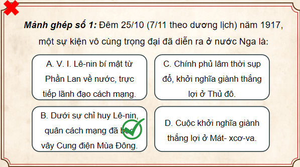 Giáo án điện tử Lịch Sử 9 Chân trời sáng tạo Bài 1: Nước Nga và Liên Xô từ năm 1918 đến năm 1945 | PPT Lịch Sử 9