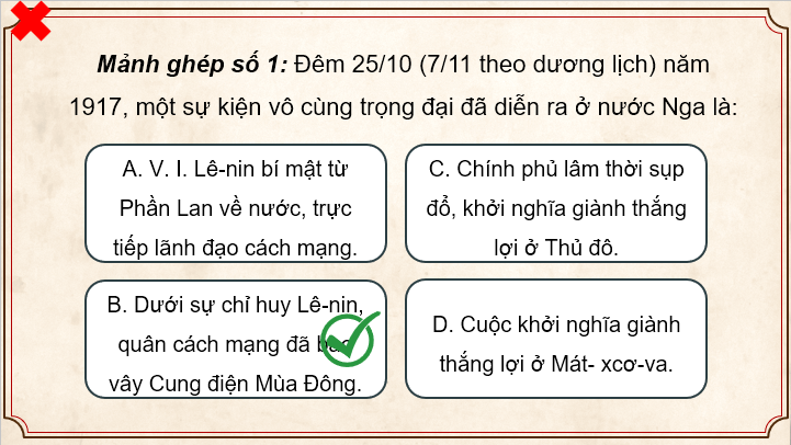 Giáo án điện tử Lịch Sử 9 Kết nối tri thức Bài 1: Nước Nga và Liên Xô từ năm 1918 đến năm 1945 | PPT Lịch Sử 9