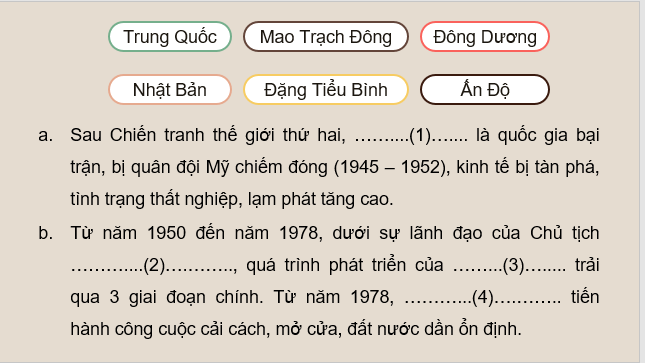 Giáo án điện tử Lịch Sử 9 Cánh diều Bài 10: Châu Á từ năm 1945 đến năm 1991 | PPT Lịch Sử 9
