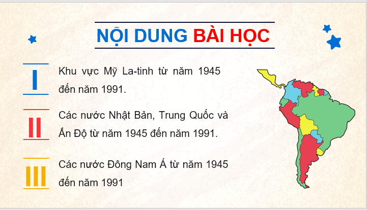 Giáo án điện tử Lịch Sử 9 Kết nối tri thức Bài 12: Khu vực Mỹ La-tinh và châu Á từ năm 1945 đến năm 1991 | PPT Lịch Sử 9