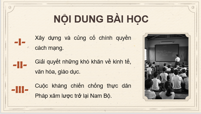 Giáo án điện tử Lịch Sử 9 Cánh diều Bài 12: Việt Nam trong những năm đầu sau Cách mạng tháng Tám năm 1945 | PPT Lịch Sử 9