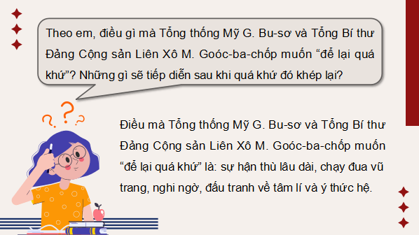 Giáo án điện tử Lịch Sử 9 Kết nối tri thức Bài 19: Trật tự thế giới mới từ năm 1991 đến nay. Liên bang Nga và nước Mỹ từ năm 1991 đến nay | PPT Lịch Sử 9
