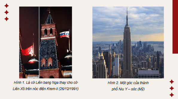 Giáo án điện tử Lịch Sử 9 Chân trời sáng tạo Bài 21: Liên bang Nga và nước Mỹ từ năm 1991 đến nay | PPT Lịch Sử 9