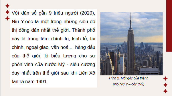 Giáo án điện tử Lịch Sử 9 Chân trời sáng tạo Bài 21: Liên bang Nga và nước Mỹ từ năm 1991 đến nay | PPT Lịch Sử 9