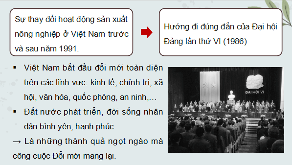 Giáo án điện tử Lịch Sử 9 Kết nối tri thức Bài 21: Việt Nam từ năm 1991 đến nay | PPT Lịch Sử 9