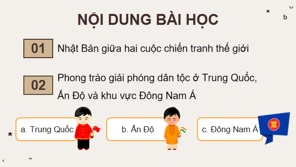 Giáo án điện tử Lịch Sử 9 Chân trời sáng tạo Bài 3: Châu Á từ năm 1918 đến năm 1945 | PPT Lịch Sử 9