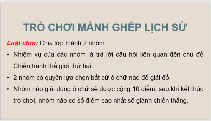 Giáo án điện tử Lịch Sử 9 Kết nối tri thức Bài 4: Chiến tranh thế giới thứ hai (1939 - 1945) | PPT Lịch Sử 9