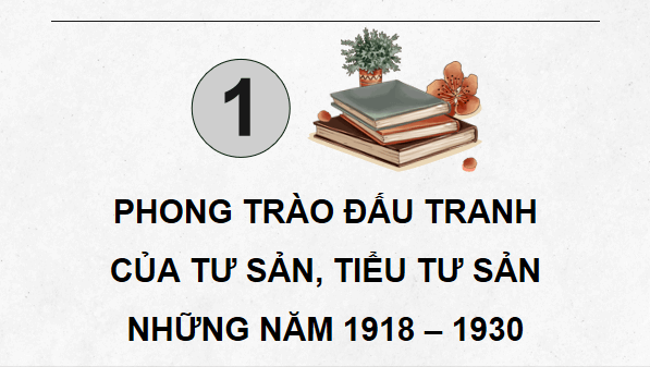 Giáo án điện tử Lịch Sử 9 Chân trời sáng tạo Bài 5: Phong trào dân tộc dân chủ những năm 1918 – 1930 | PPT Lịch Sử 9