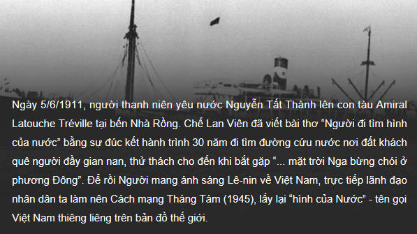 Giáo án điện tử Lịch Sử 9 Chân trời sáng tạo Bài 6: Hoạt động của Nguyễn Ái Quốc và sự thành lập Đảng Cộng sản Việt Nam | PPT Lịch Sử 9