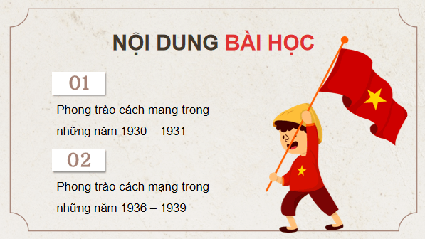 Giáo án điện tử Lịch Sử 9 Chân trời sáng tạo Bài 7: Phong trào cách mạng Việt Nam thời kì 1930 – 1939 | PPT Lịch Sử 9