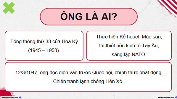 Giáo án điện tử Lịch Sử 9 Chân trời sáng tạo Bài 9: Chiến tranh lạnh (1947 – 1989) | PPT Lịch Sử 9