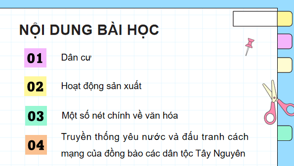 Giáo án điện tử Lịch Sử và Địa Lí lớp 4 Cánh diều Bài 16: Dân cư, hoạt động sản xuất và một số nét văn hóa ở vùng Tây Nguyên | PPT Lịch Sử và Địa Lí 4