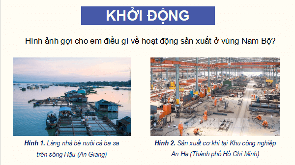 Giáo án điện tử Lịch Sử và Địa Lí lớp 4 Chân trời sáng tạo Bài 24: Dân cư và hoạt động sản xuất ở vùng Nam Bộ | PPT Lịch Sử và Địa Lí 4