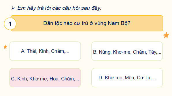 Giáo án điện tử Lịch Sử và Địa Lí lớp 4 Chân trời sáng tạo Bài 24: Dân cư và hoạt động sản xuất ở vùng Nam Bộ | PPT Lịch Sử và Địa Lí 4
