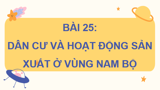 Giáo án điện tử Lịch Sử và Địa Lí lớp 4 Kết nối tri thức Bài 25: Dân cư và hoạt động sản xuất ở vùng Nam Bộ | PPT Lịch Sử và Địa Lí 4