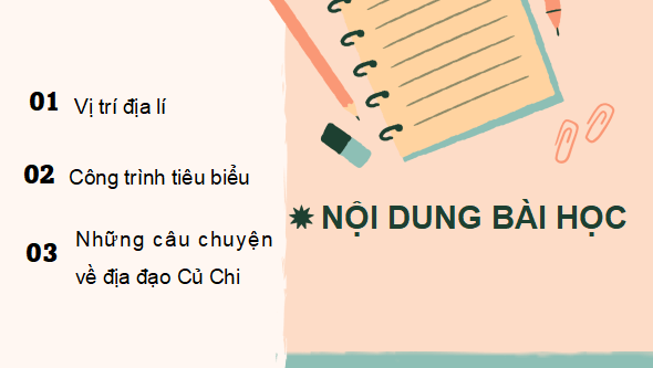 Giáo án điện tử Lịch Sử và Địa Lí lớp 4 Chân trời sáng tạo Bài 27: Địa đạo Củ Chi | PPT Lịch Sử và Địa Lí 4