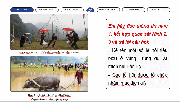 Giáo án điện tử Lịch Sử và Địa Lí lớp 4 Kết nối tri thức Bài 6: Một số nét văn hoá ở vùng Trung du và miền núi Bắc Bộ | PPT Lịch Sử và Địa Lí 4