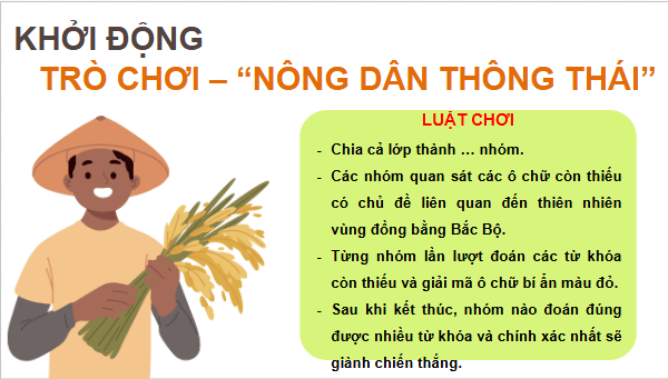 Giáo án điện tử Lịch Sử và Địa Lí lớp 4 Cánh diều Bài 6: Thiên nhiên vùng Đồng bằng Bắc Bộ | PPT Lịch Sử và Địa Lí 4