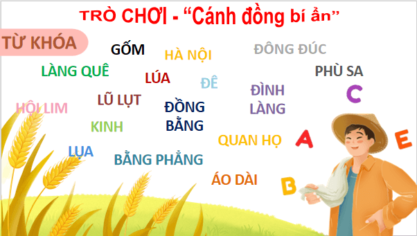 Giáo án điện tử Lịch Sử và Địa Lí lớp 4 Cánh diều Bài 7: Dân cư, hoạt động sản xuất và một số nét văn hóa ở vùng Đồng bằng Bắc Bộ | PPT Lịch Sử và Địa Lí 4