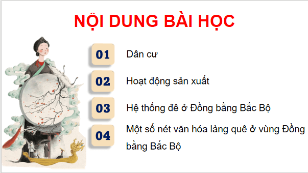 Giáo án điện tử Lịch Sử và Địa Lí lớp 4 Cánh diều Bài 7: Dân cư, hoạt động sản xuất và một số nét văn hóa ở vùng Đồng bằng Bắc Bộ | PPT Lịch Sử và Địa Lí 4