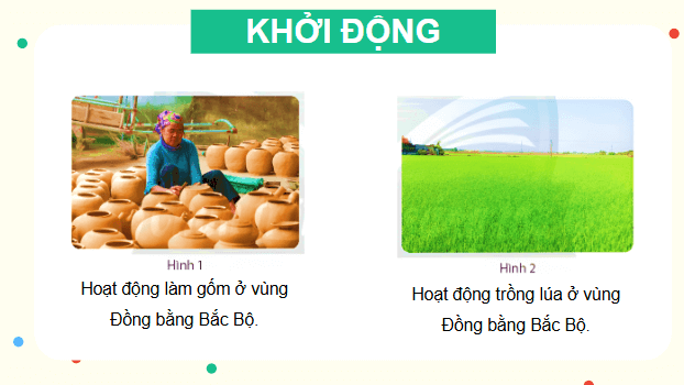Giáo án điện tử Lịch Sử và Địa Lí lớp 4 Chân trời sáng tạo Bài 9: Dân cư và hoạt động sản xuất ở vùng đồng bằng Bắc Bộ | PPT Lịch Sử và Địa Lí 4
