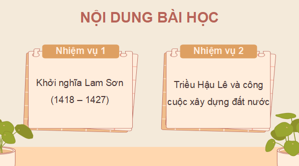 Giáo án điện tử Lịch Sử và Địa Lí lớp 5 Kết nối tri thức Bài 12: Khởi nghĩa Lam Sơn và Triều Hậu Lê | PPT Lịch Sử và Địa Lí 5