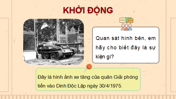 Giáo án điện tử Lịch Sử và Địa Lí lớp 5 Chân trời sáng tạo Bài 15: Chiến dịch Hồ Chí Minh năm 1975 | PPT Lịch Sử và Địa Lí 5