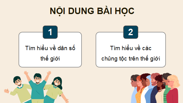 Giáo án điện tử Lịch Sử và Địa Lí lớp 5 Kết nối tri thức Bài 23: Dân số và các chủng tộc chính trên thế giới | PPT Lịch Sử và Địa Lí 5