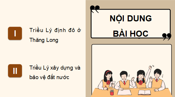 Giáo án điện tử Lịch Sử và Địa Lí lớp 5 Kết nối tri thức Bài 9: Triều Lý và việc định đô ở Thăng Long | PPT Lịch Sử và Địa Lí 5